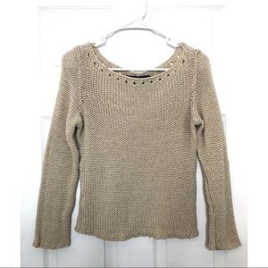 RALPH LAUREN SPORT KNIT TOP IN TAUPE